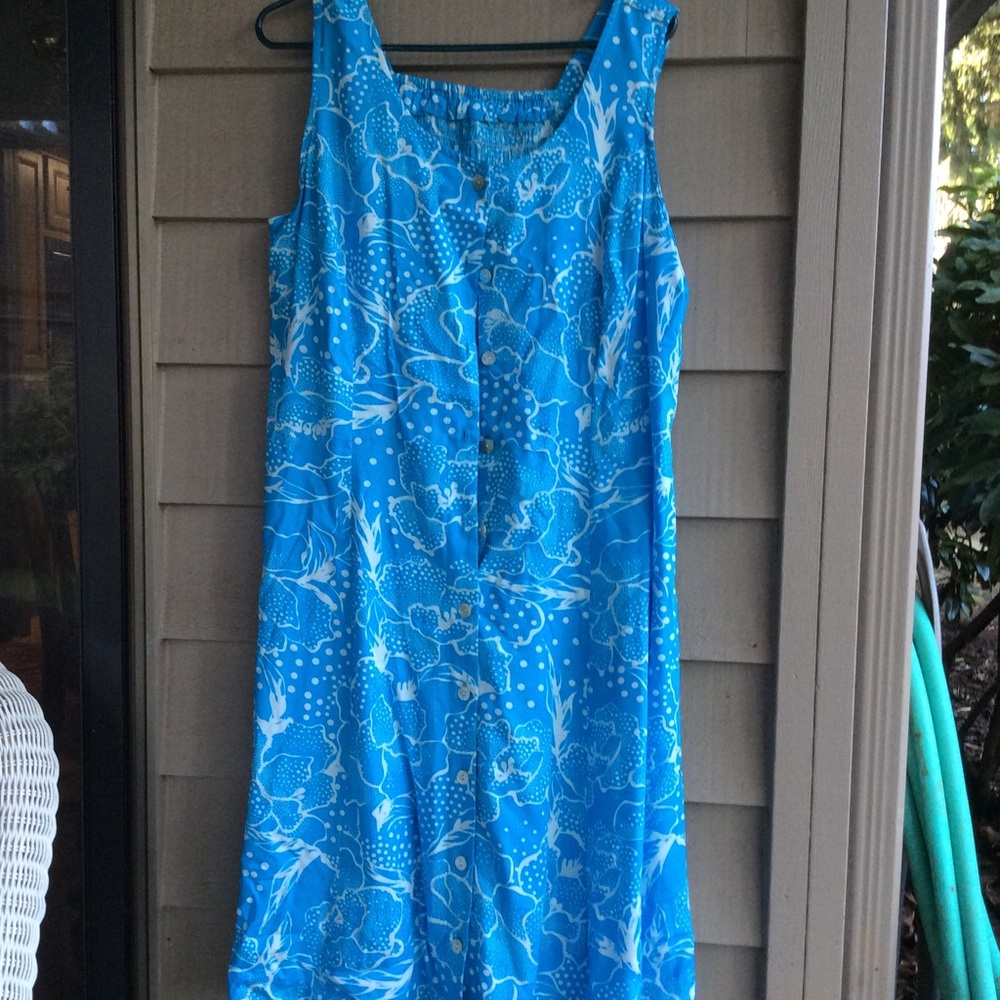 BFA classics sundress aqua sleeveless 44” length